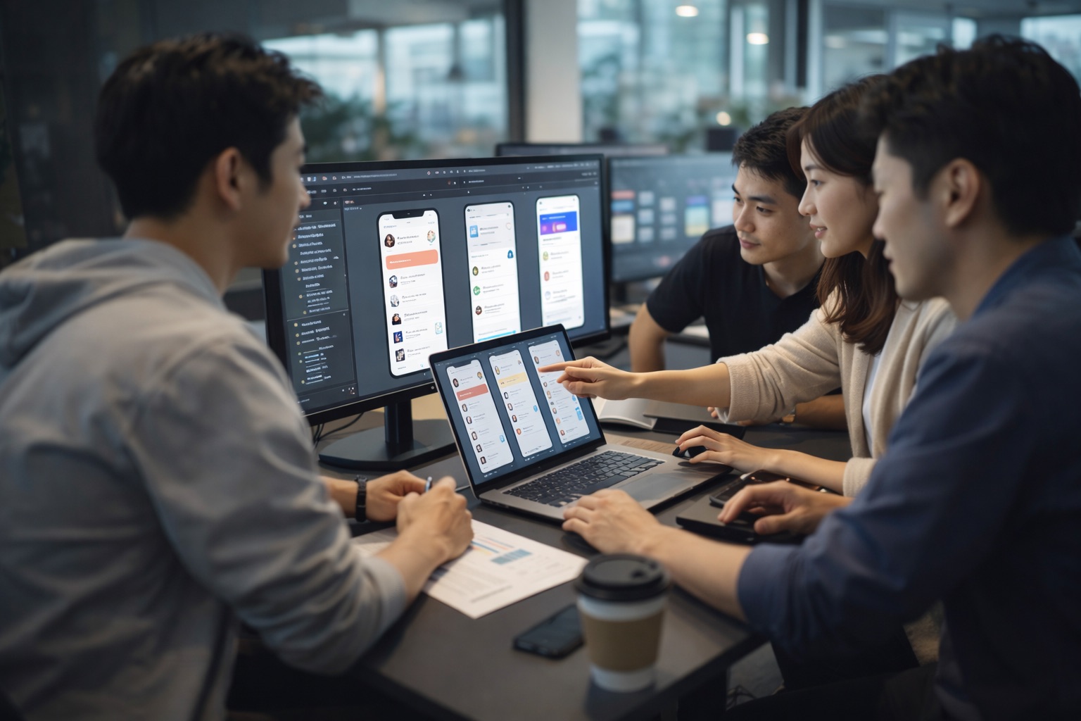 開発・支援の様子